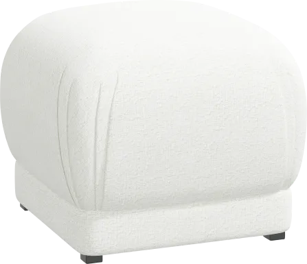 Barn Chic White Ottoman
