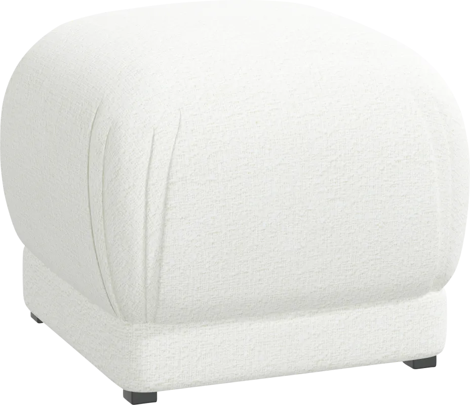 Barn Chic White Ottoman