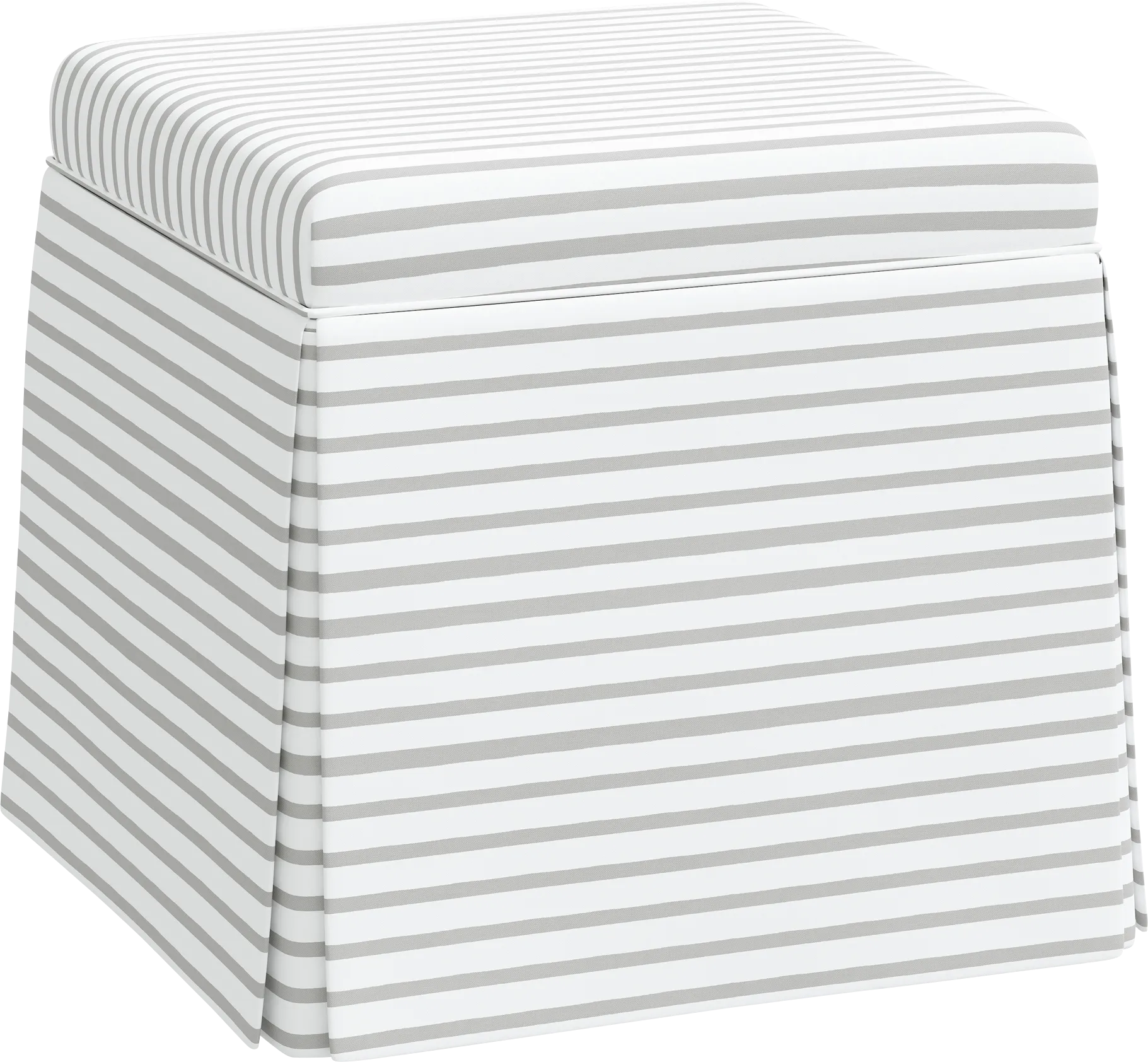 Nautical Blues Gray Storage Ottoman - Image 1