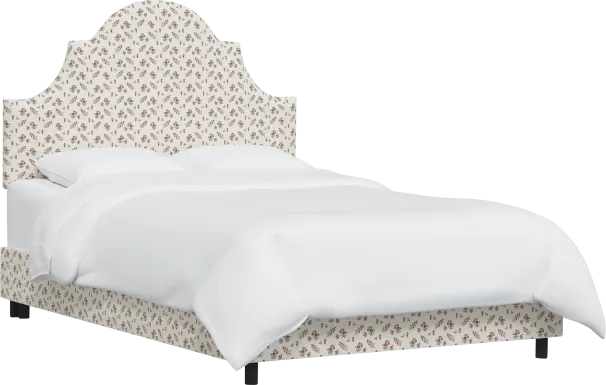 Barn Chic Beige Queen Upholstered Bed