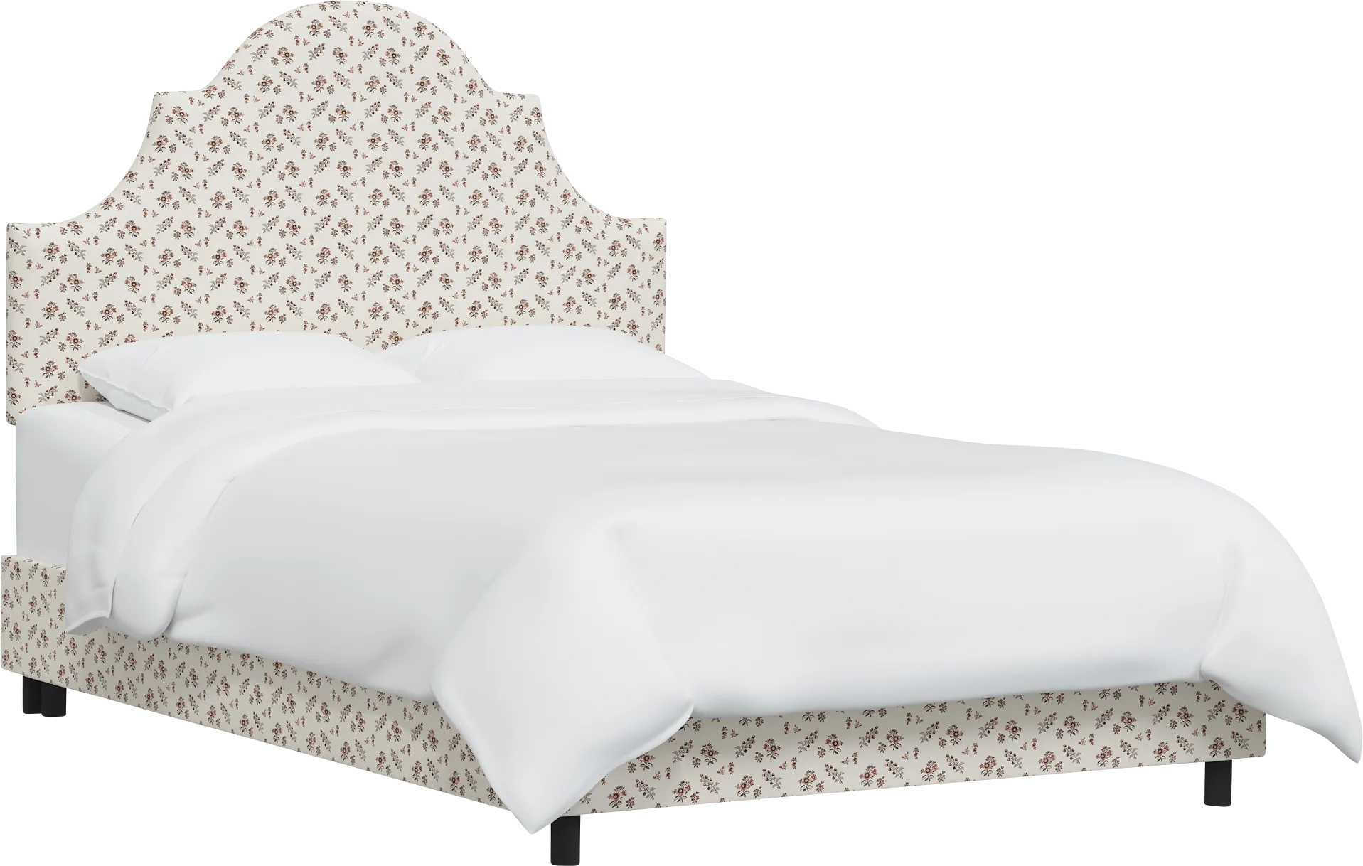 Barn Chic Beige Queen Upholstered Bed - Image 1