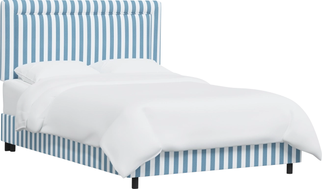 Nautical Blues Blue Queen Upholstered Bed