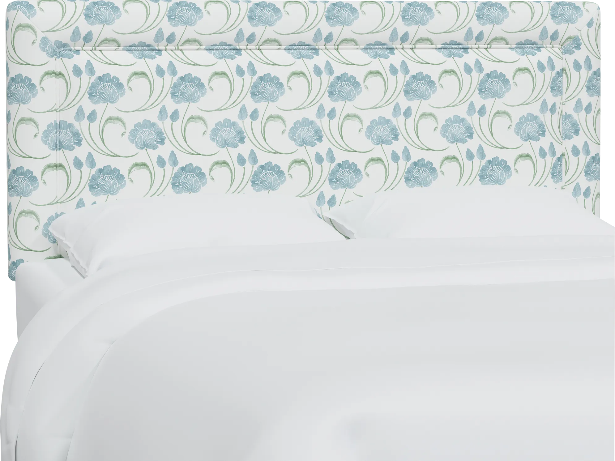 Meadow Breeze Sage King Upholstered Headboard