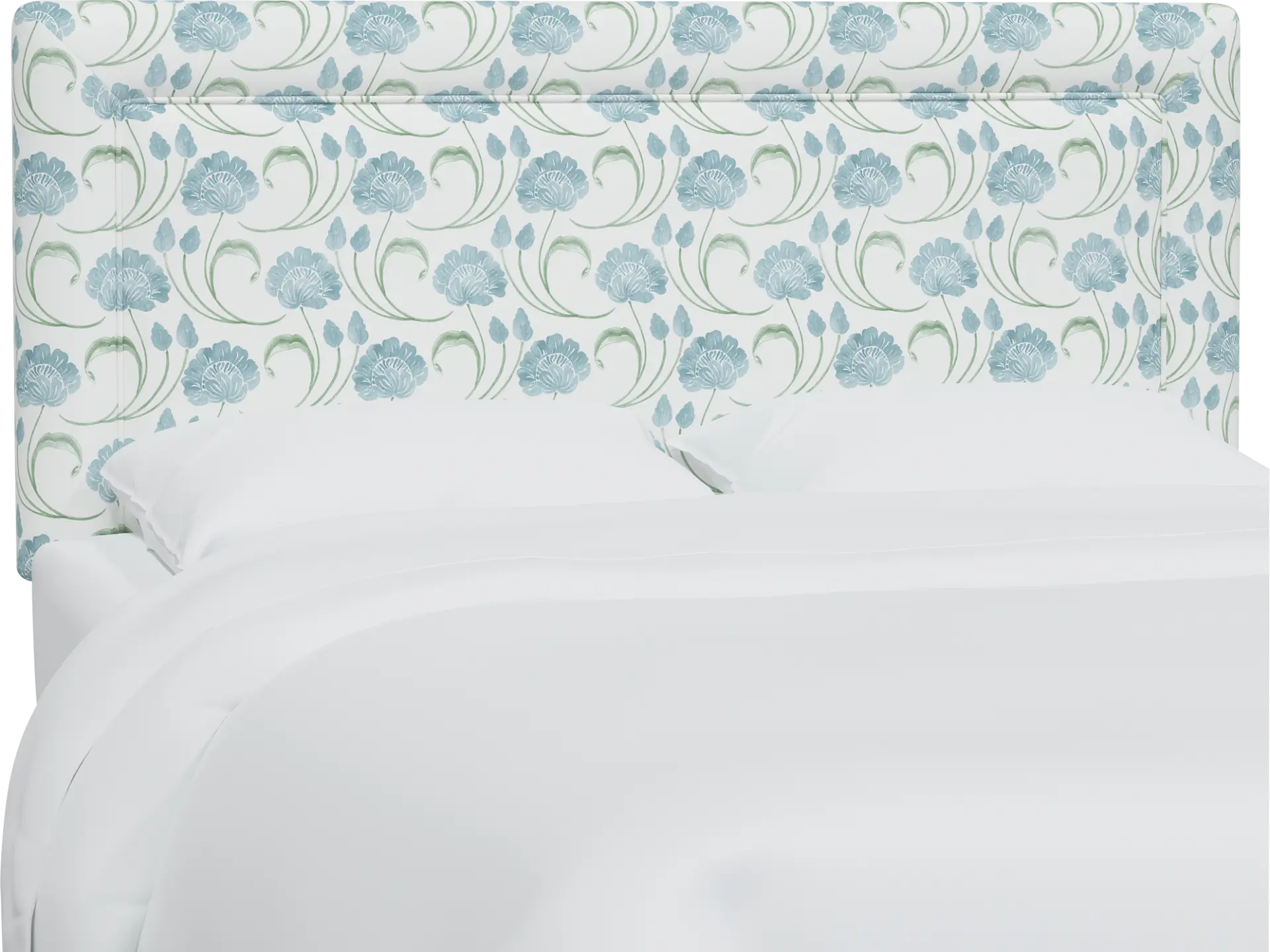 Meadow Breeze Sage Queen Upholstered Headboard