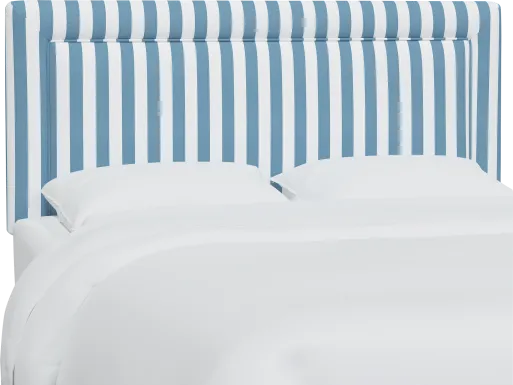 Nautical Blues Blue Twin Upholstered Headboard