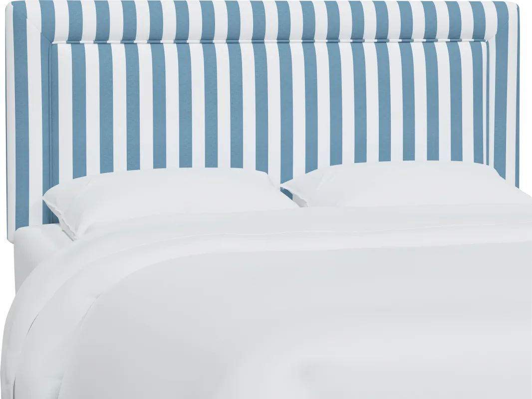 Nautical Blues Blue Twin Upholstered Headboard