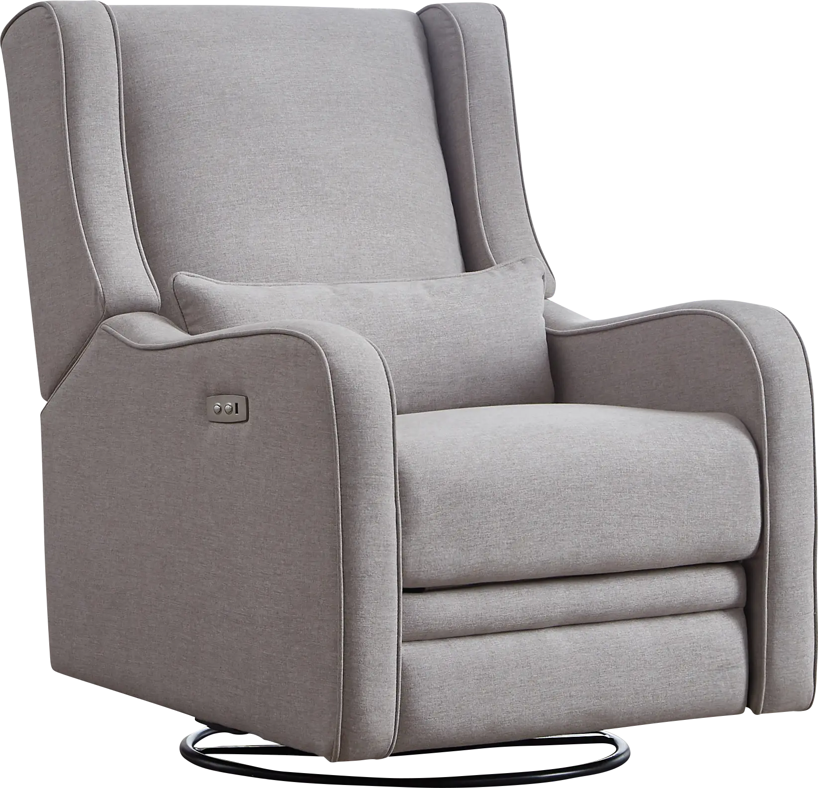 Nursery Tiernan Pewter Power Swivel Glider Recliner