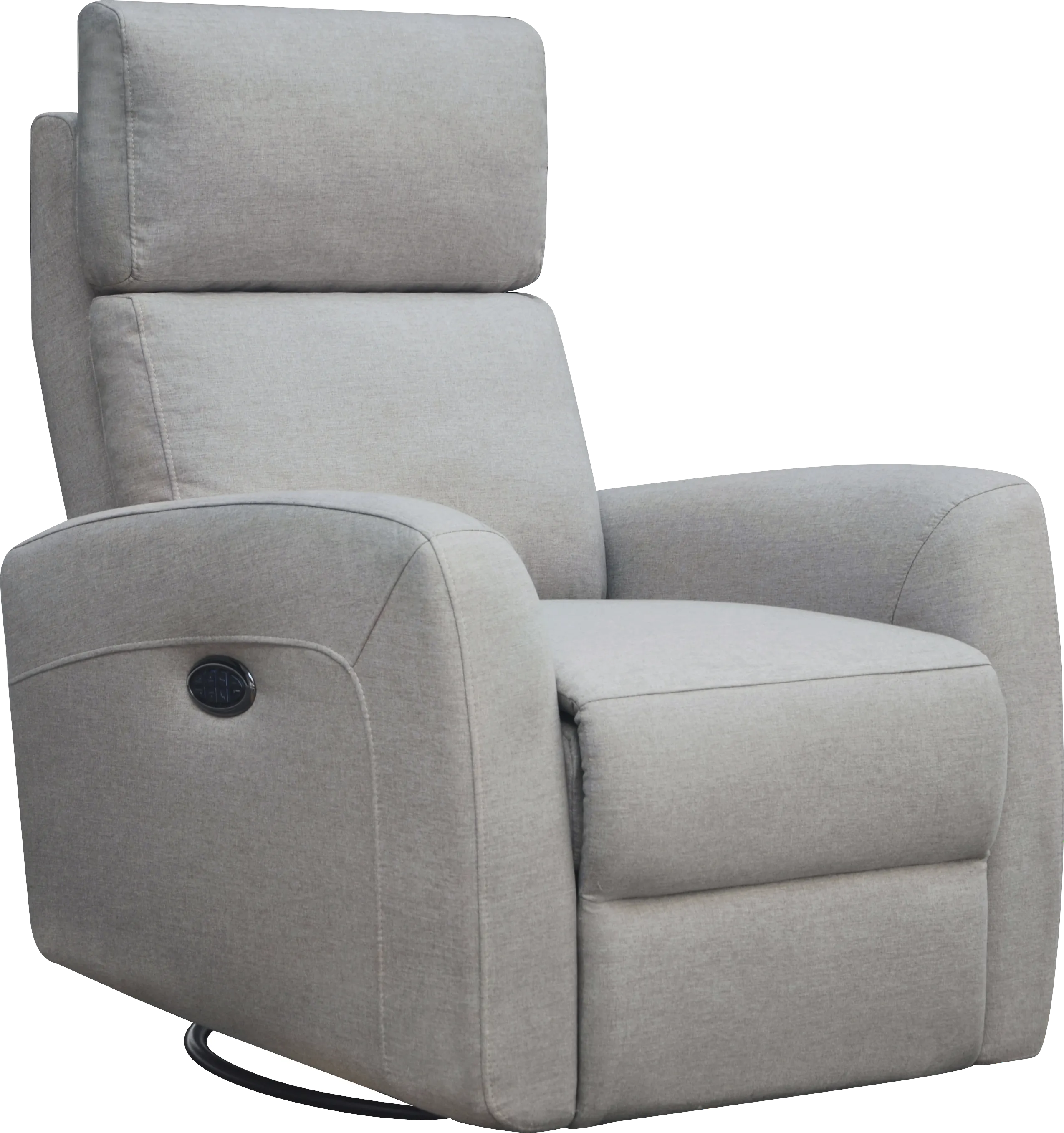 Nursery Kesden Pewter Triple Power Swivel Glider Recliner - Thumbnail - Image 1