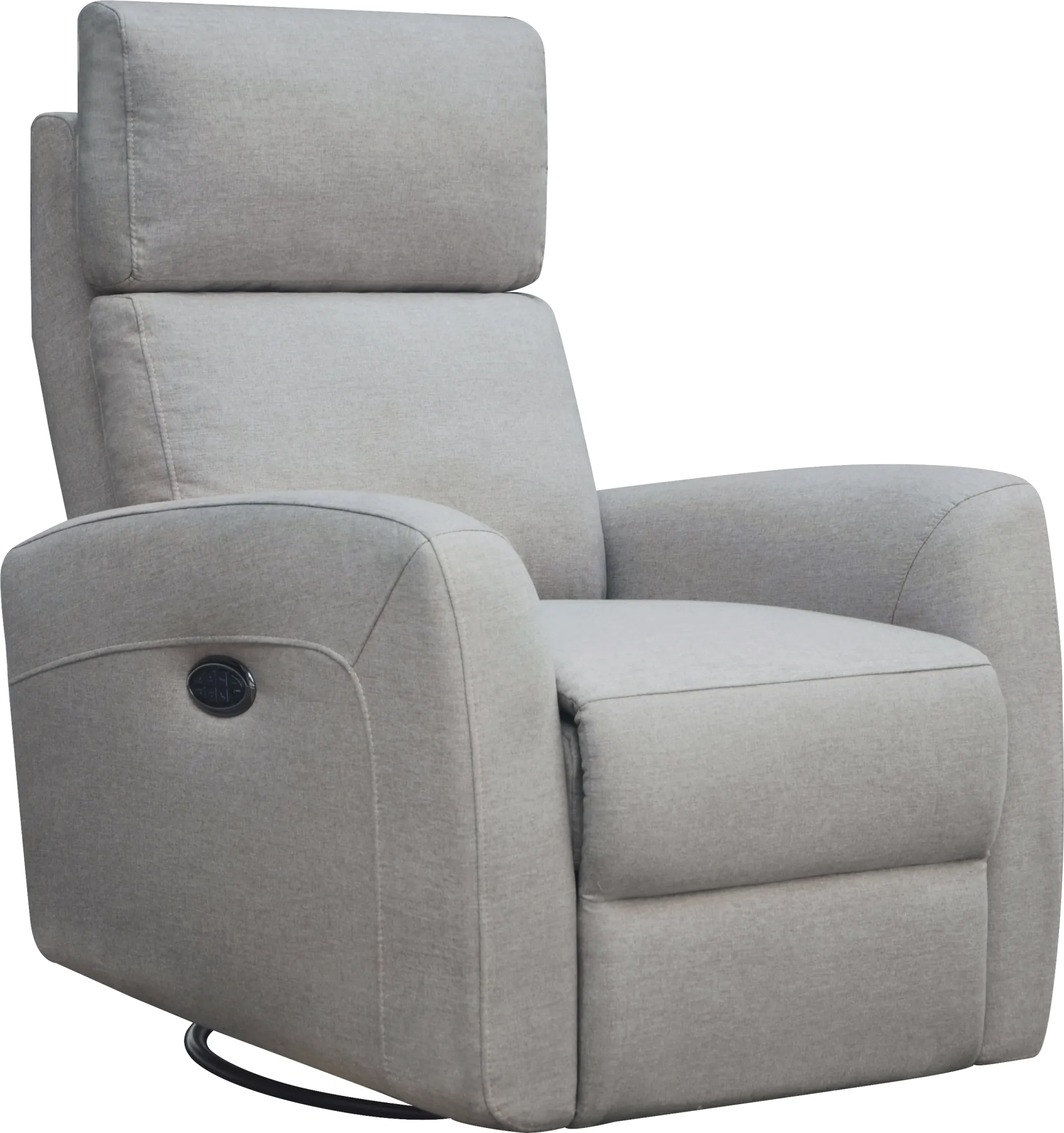 Nursery Kesden Pewter Triple Power Swivel Glider Recliner - Image 1