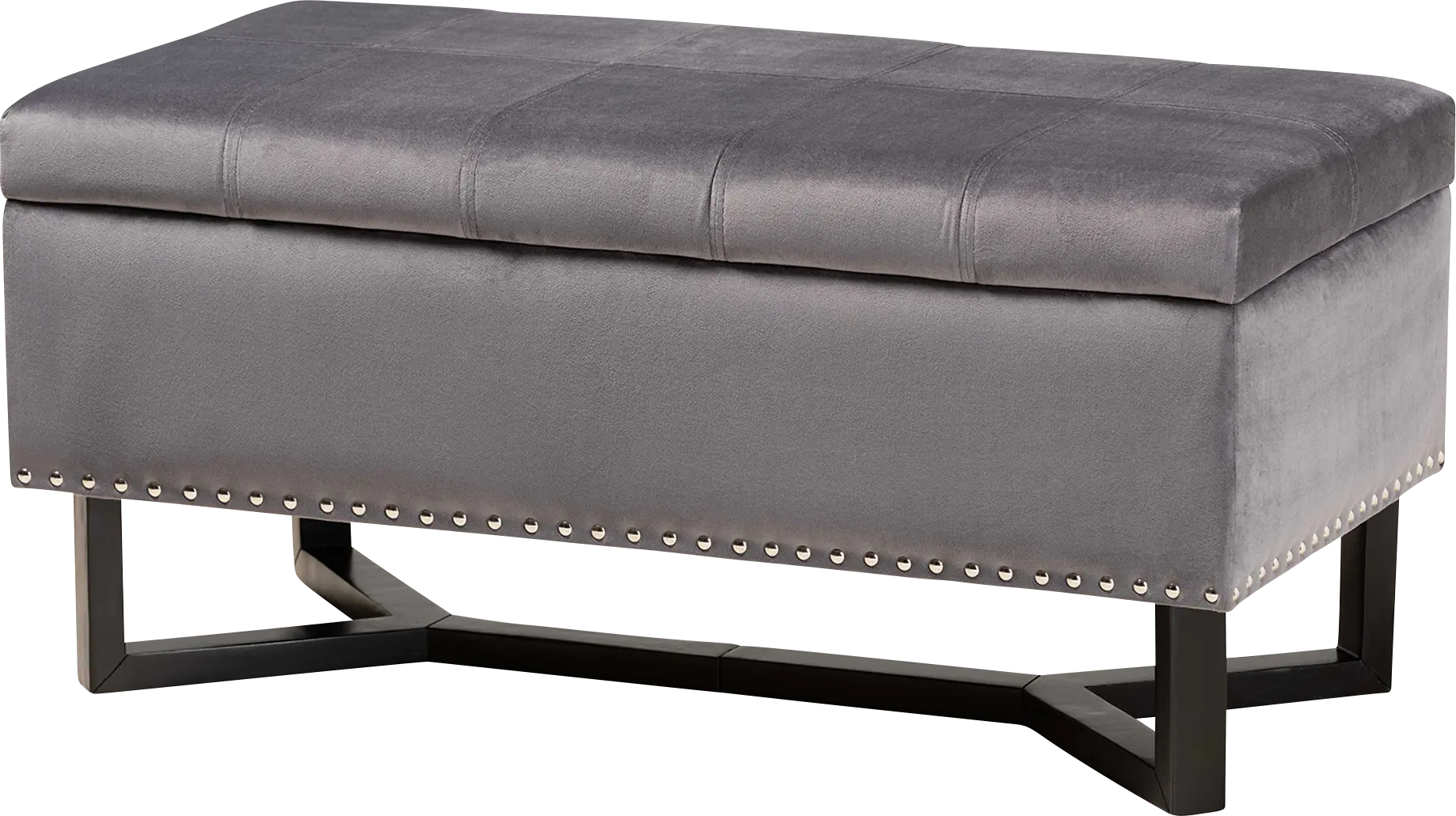 Alema Gray Storage Ottoman