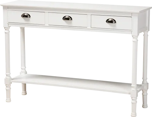 Brookpark White Console Table