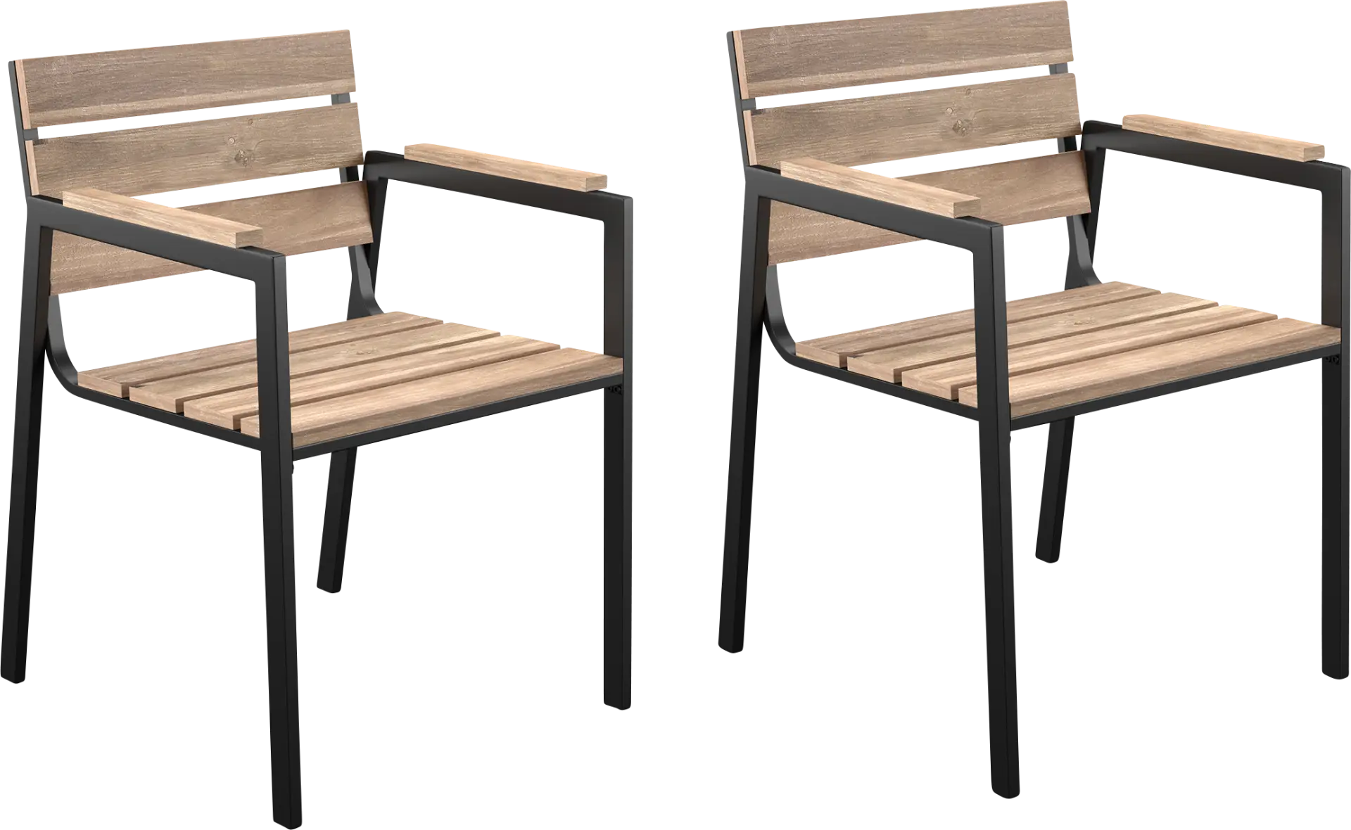 Vermissa Natural Outdoor Arm Chair, Set of 2