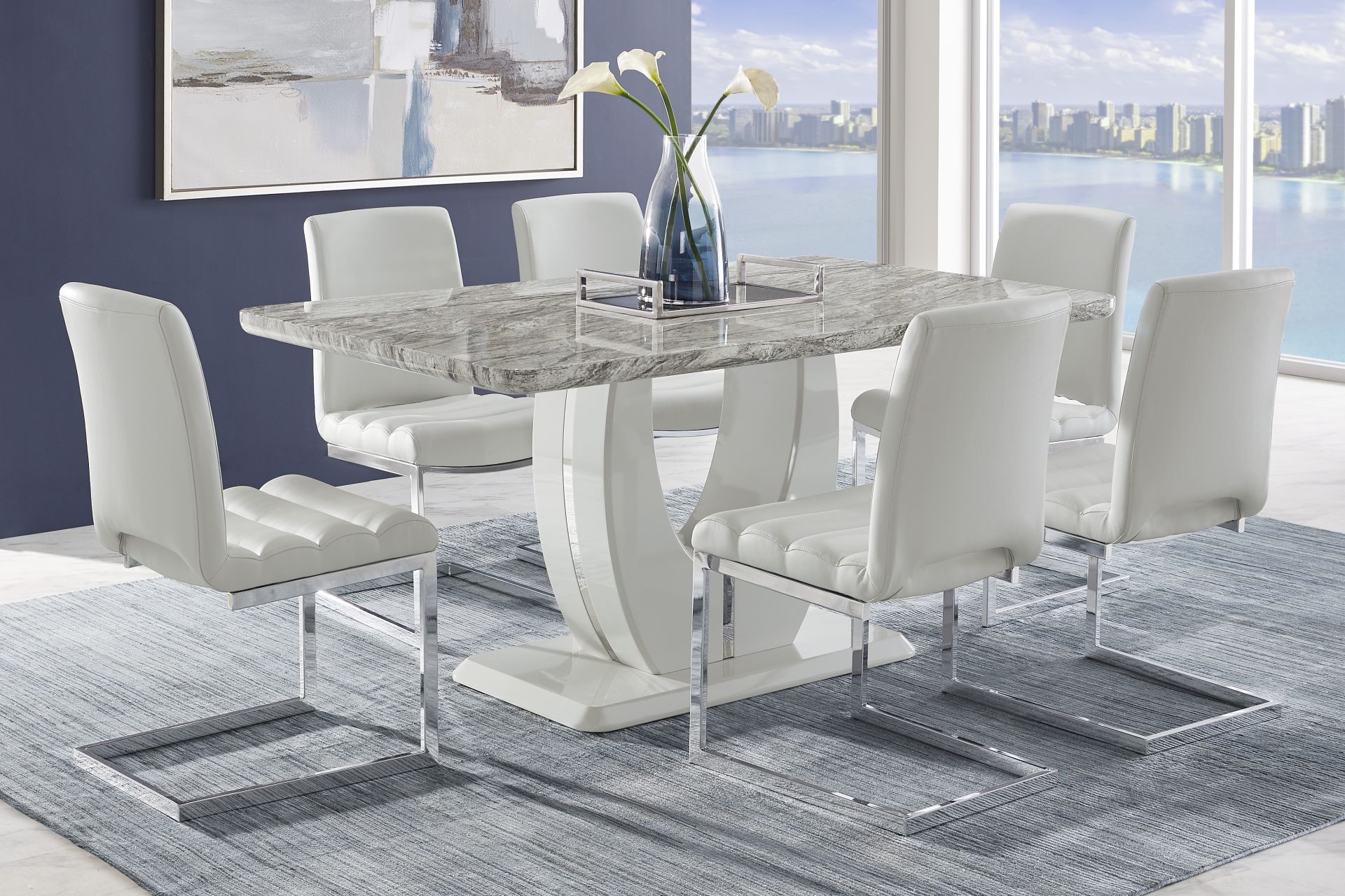 Crown Court Light Gray Side Chair - Image 2