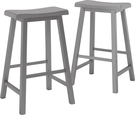 Nario Gray Barstools (Set of 2)