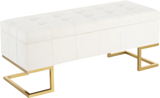 Vetauia White Accent Bench