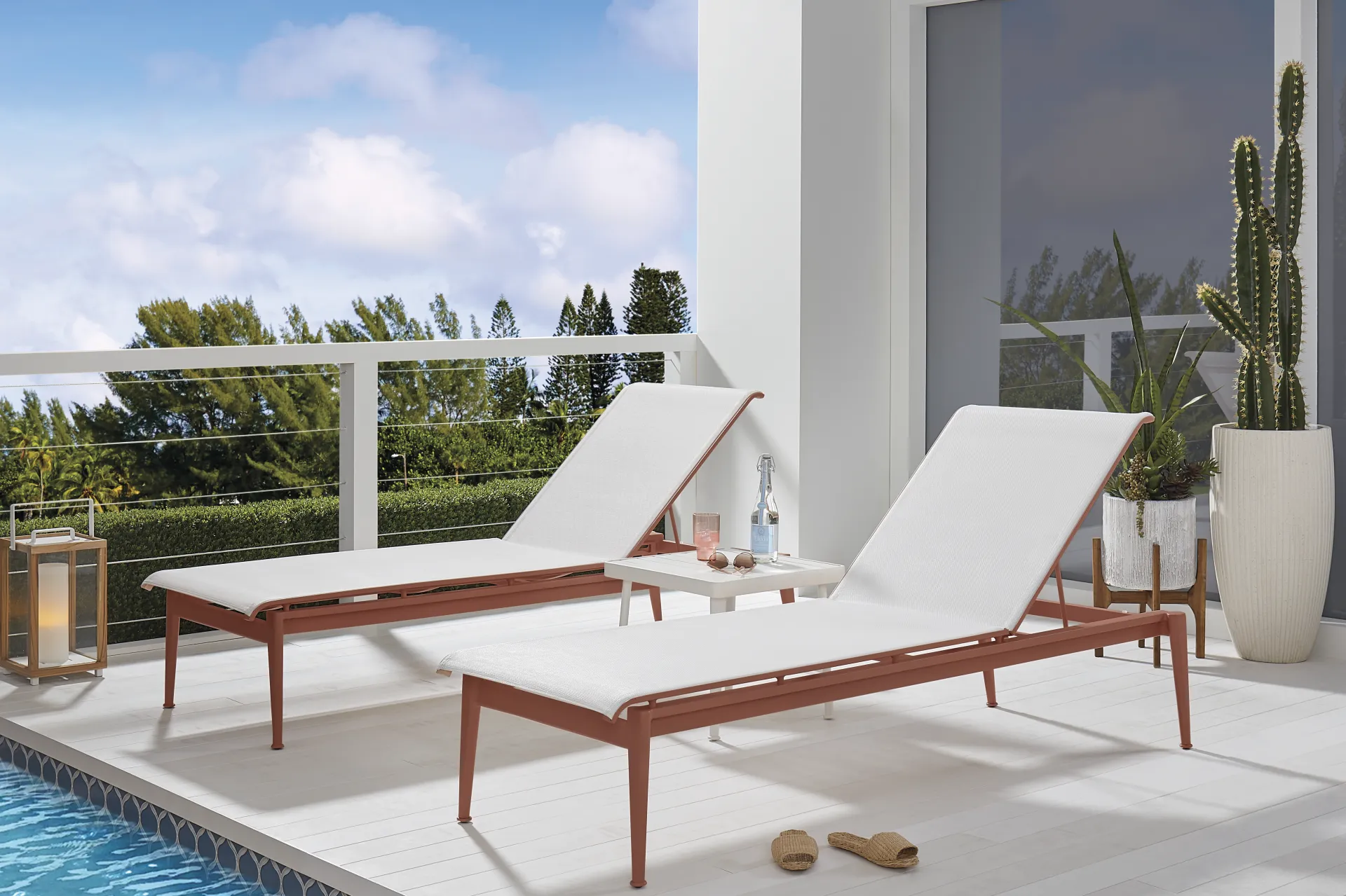 Park Walk Coral Outdoor Chaise, Set of 2 - Image 2