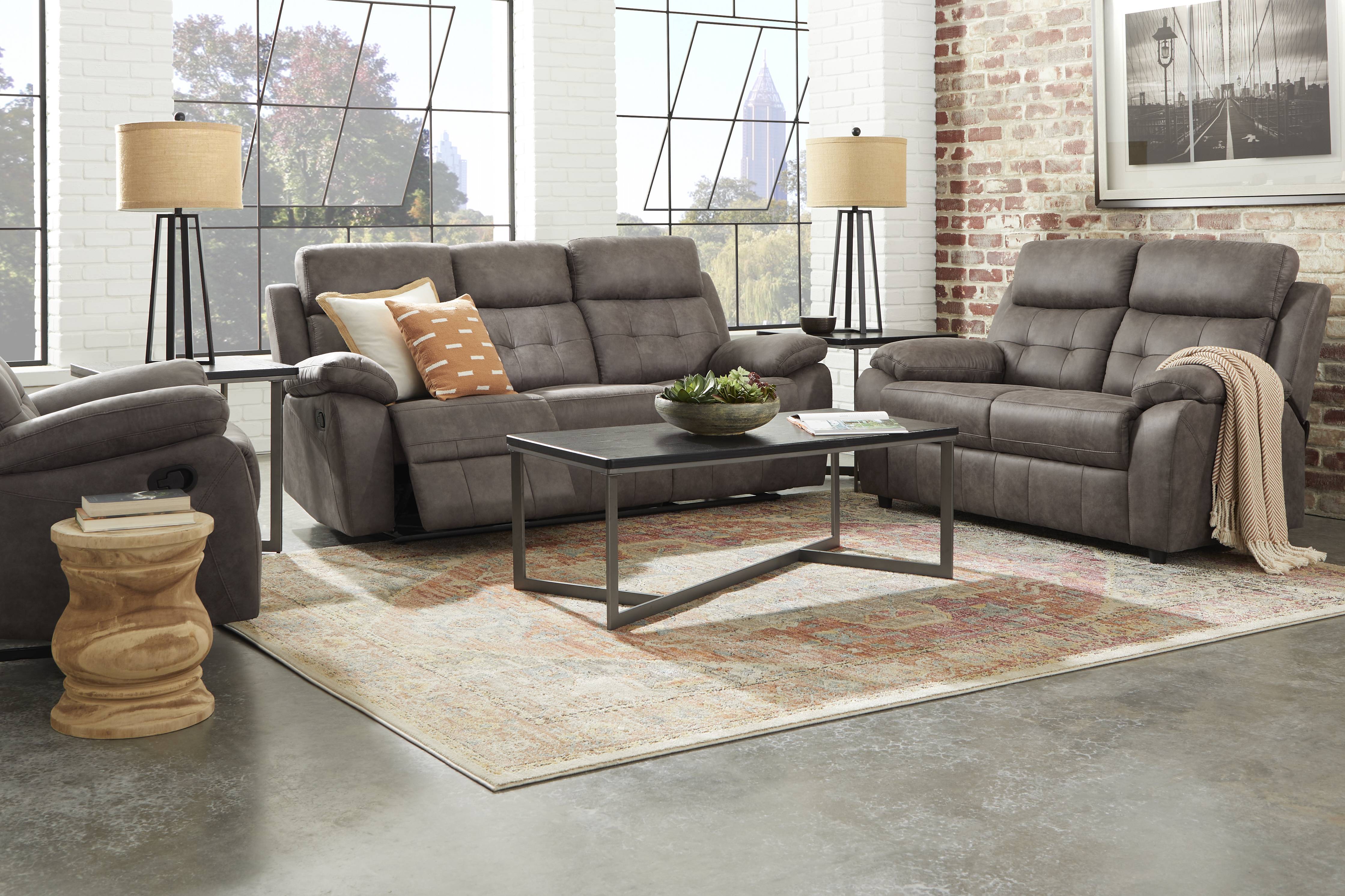 Hanton Heights Slate Reclining Sofa - Thumbnail - Image 2