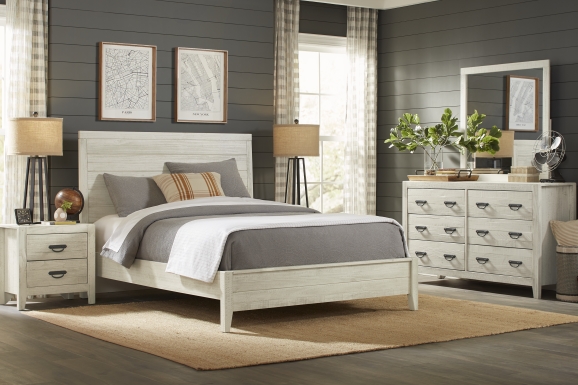 Palm Grove White Nightstand