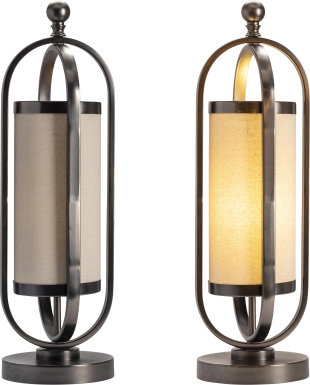 Angelbay Gunmetal Table Lamps, Set of 2