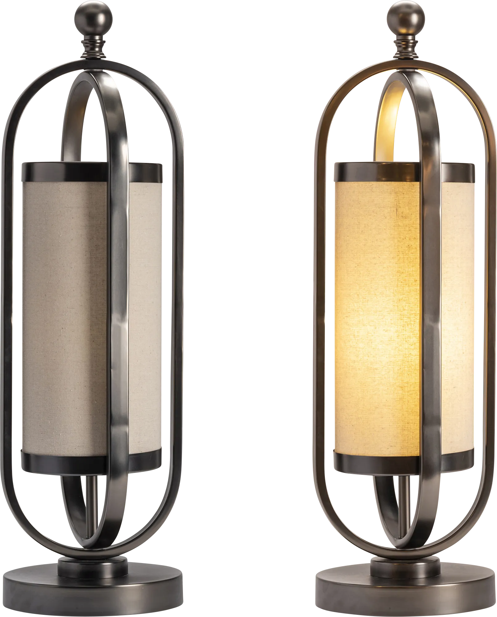 Angelbay Gunmetal Table Lamps, Set of 2 - Image 1