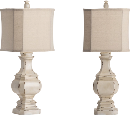 Regina Lane White Table Lamps, Set of 2