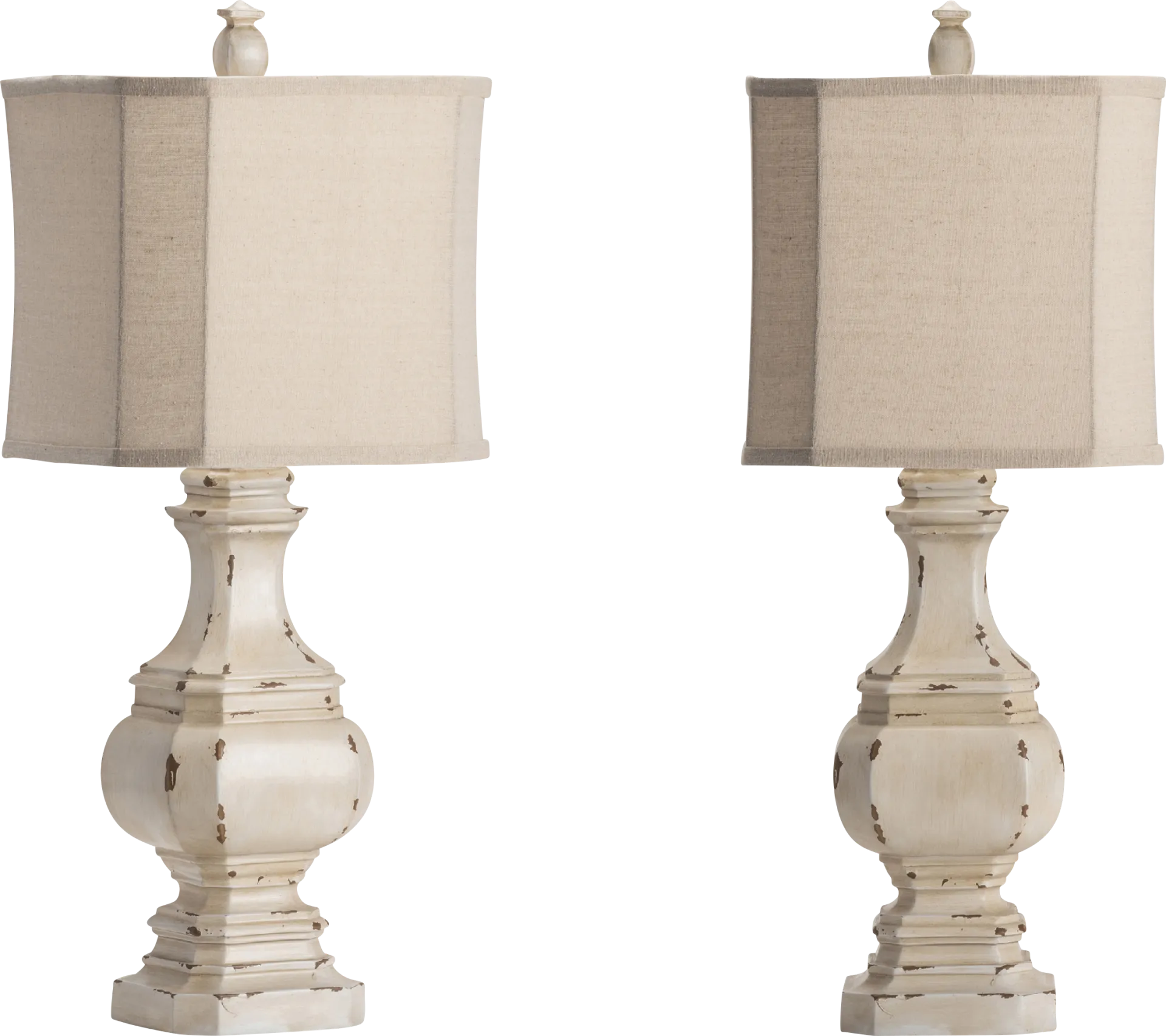 Regina Lane White Table Lamps, Set of 2 - Image 1