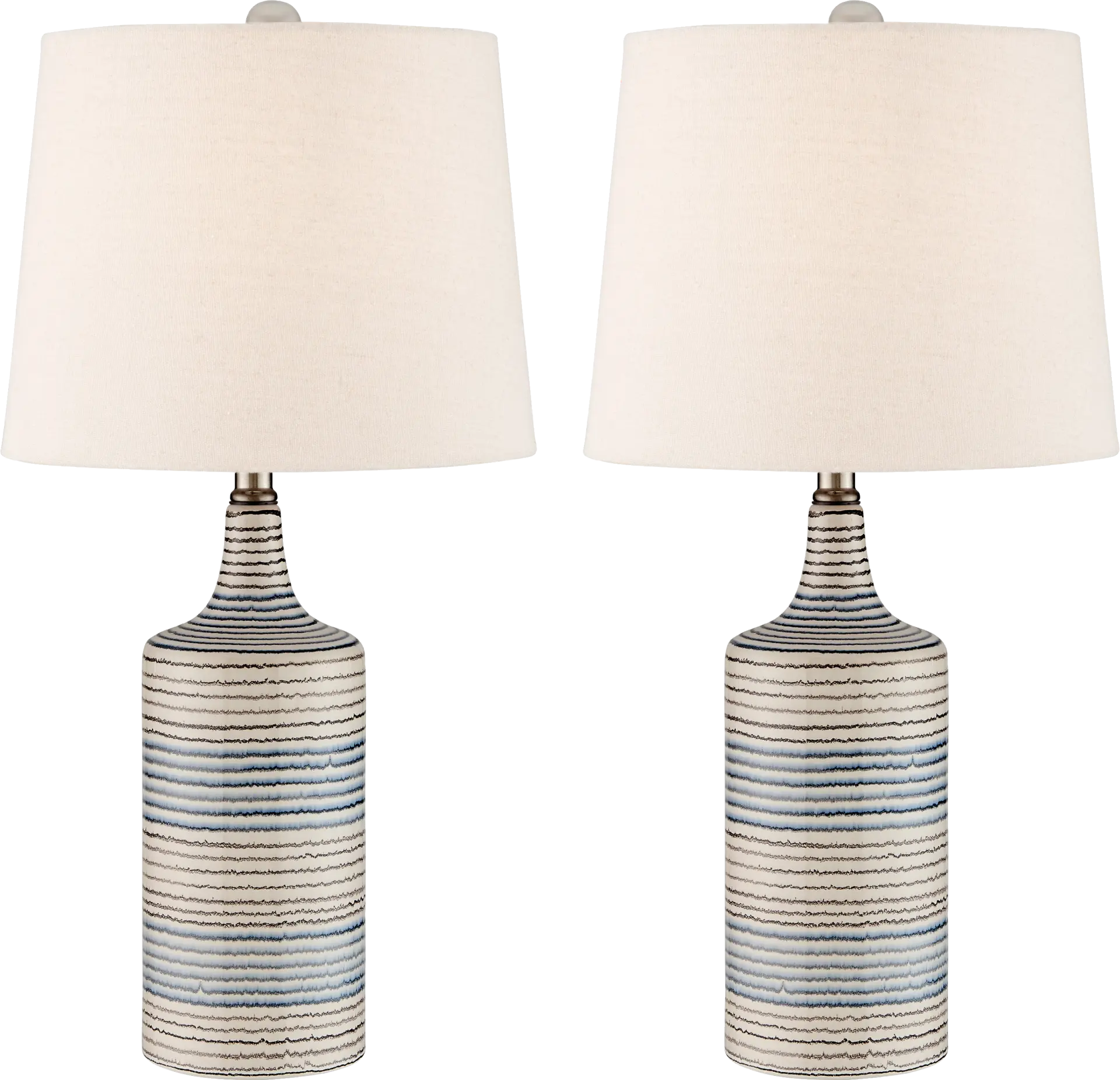 Fairmeadow Bluff White Table Lamps, Set of 2