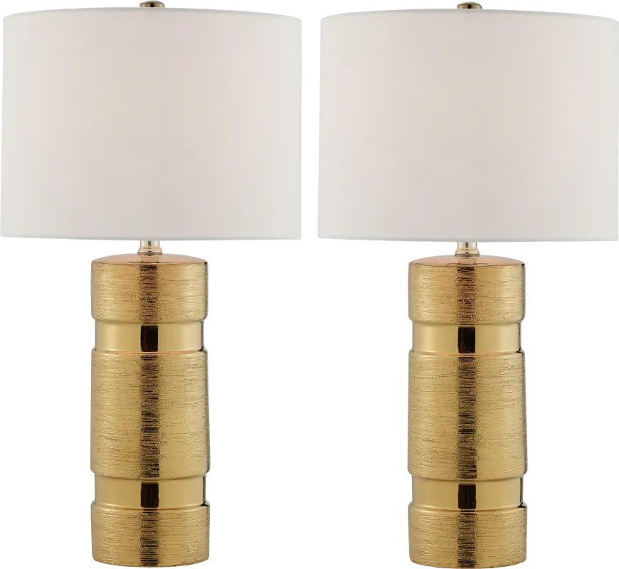 Granite Way Gold Table Lamp, Set of Two