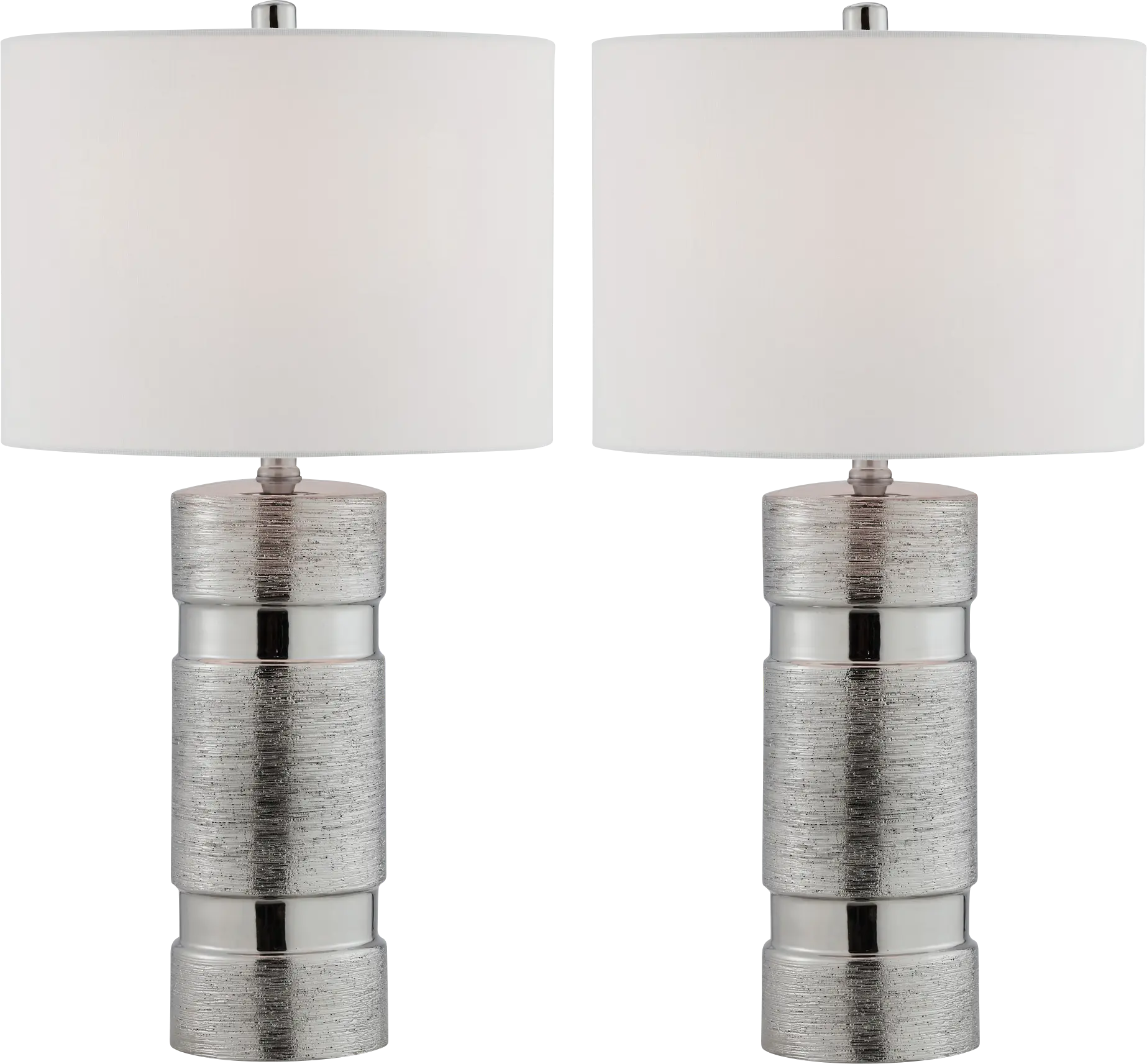 Granite Way Silver Table Lamps, Set of 2