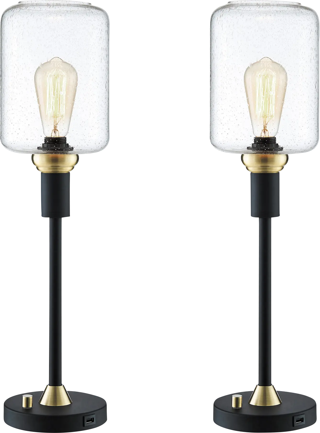Golse Lane Black Table Lamps, Set of 2