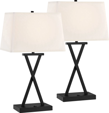 Grassmere Gate Black Table Lamps, Set of 2