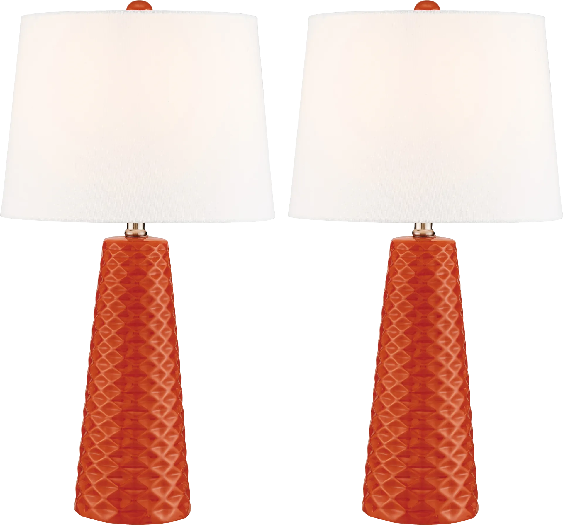 Berryessa Orange Table Lamps, Set of 2 - Image 1