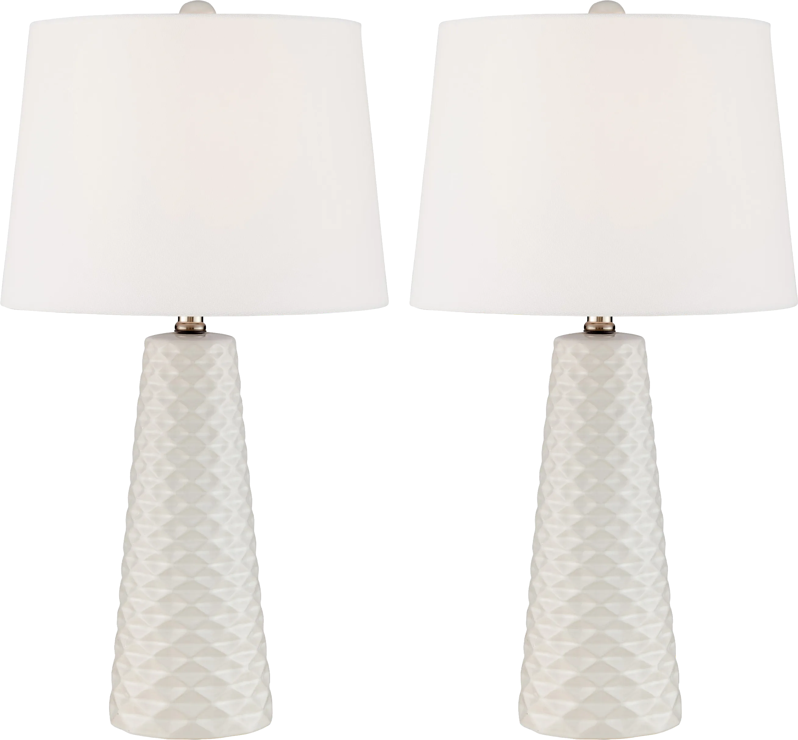 Berryessa White Table Lamps, Set of 2