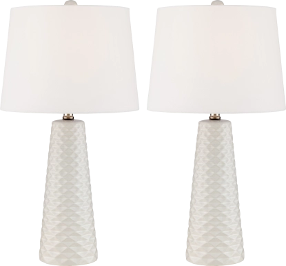 Berryessa White Table Lamps, Set of 2