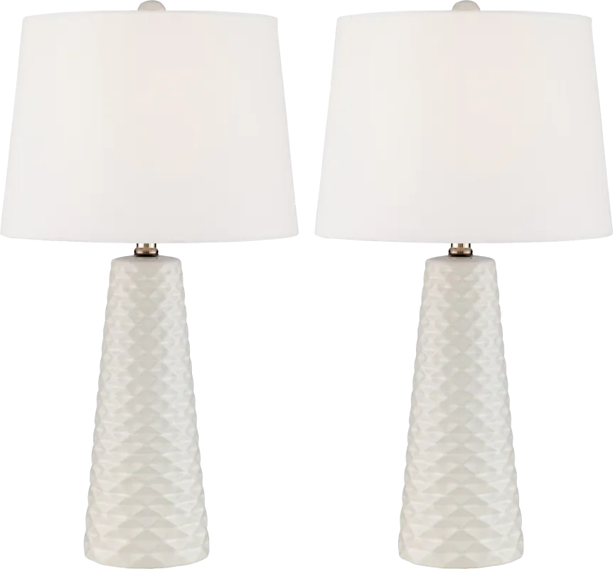 Berryessa White Table Lamps, Set of 2