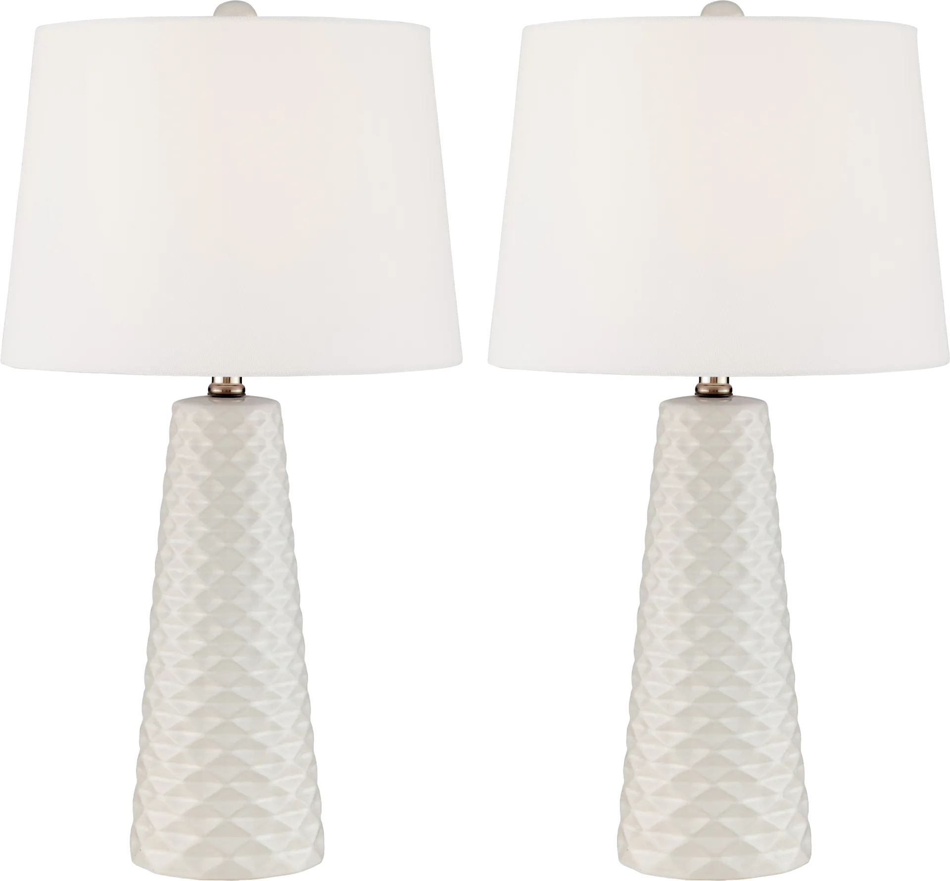 Berryessa White Table Lamps, Set of 2 - Image 1