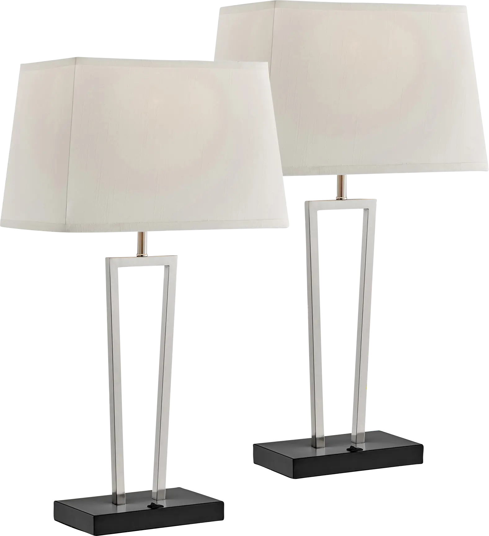 Canosa Cove Nickel Table Lamps, Set of 2