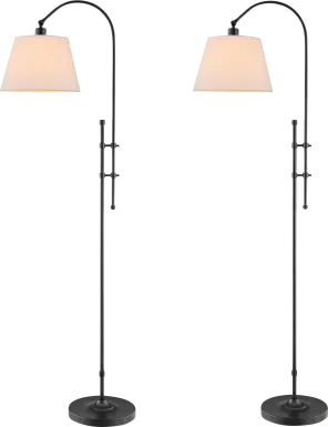 Bellamy Lane Bronze Floor Lamps, Set of 2
