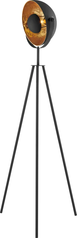 Fortress Court Black Floor Lamp