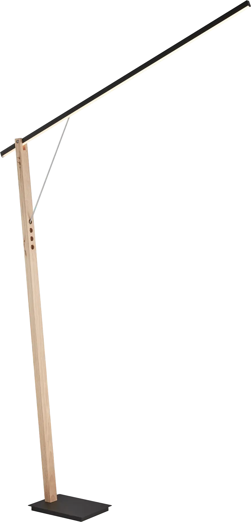 Glacier Cove Wood Floor Lamp