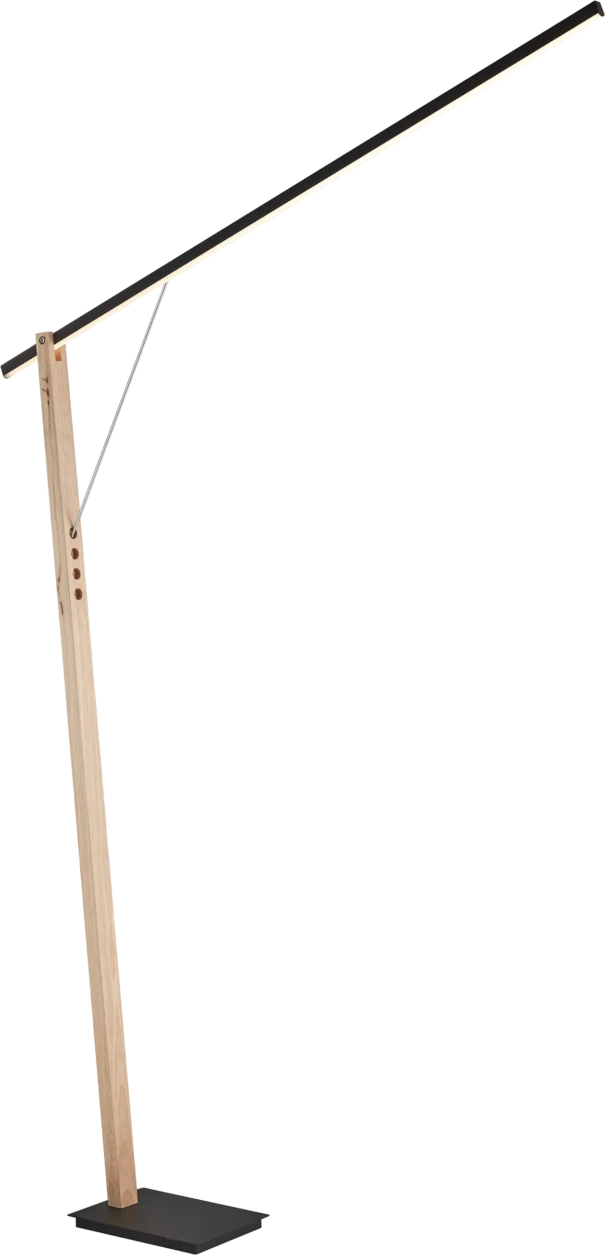 Glacier Cove Wood Floor Lamp - Image 1