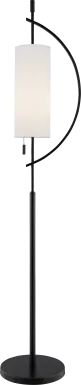 Mattei Court Black Floor Lamp