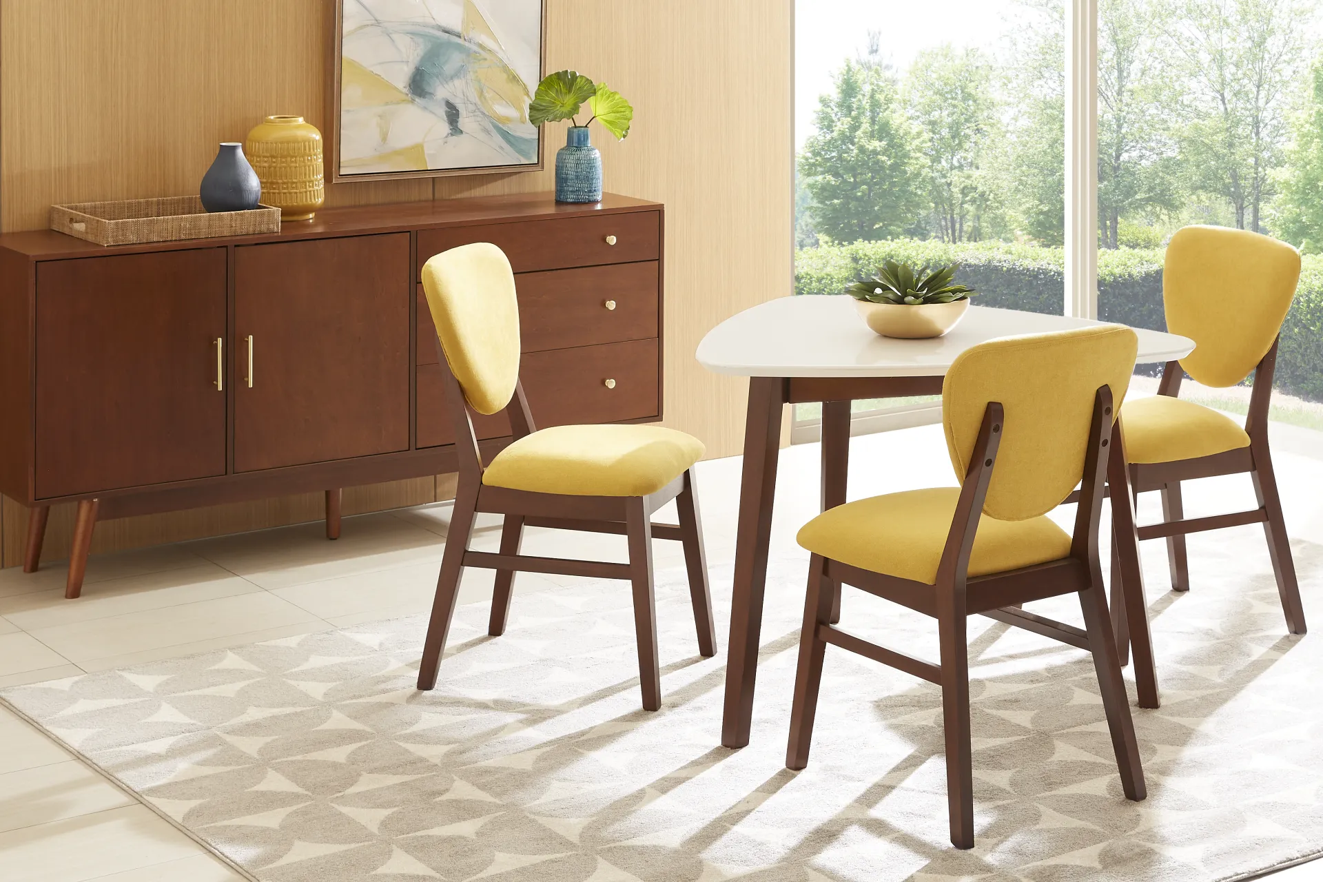 Melodina White Guitar Pick Dining Table - Image 1