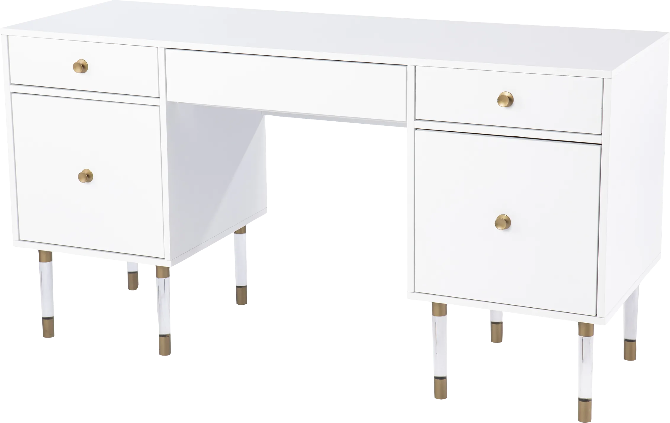 Harrisglen White Desk - Thumbnail - Image 1