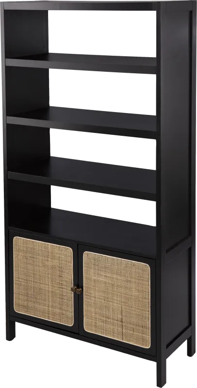 Hewers Black Bookcase