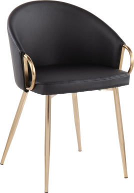 Cherlyn Black Gold Side Chair