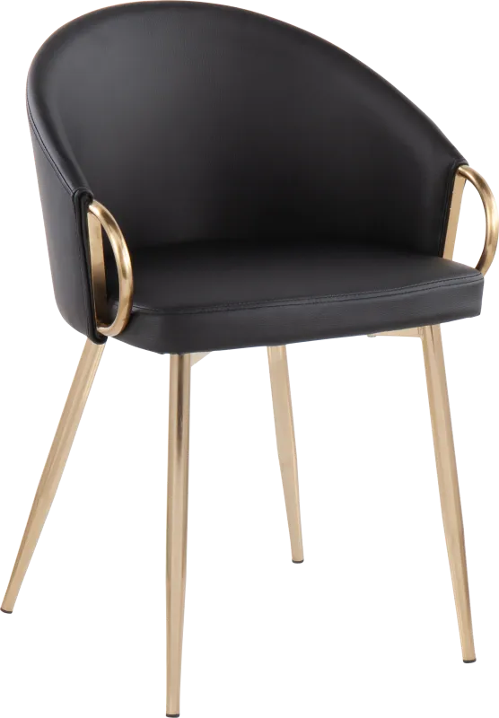 Cherlyn Black Gold Side Chair