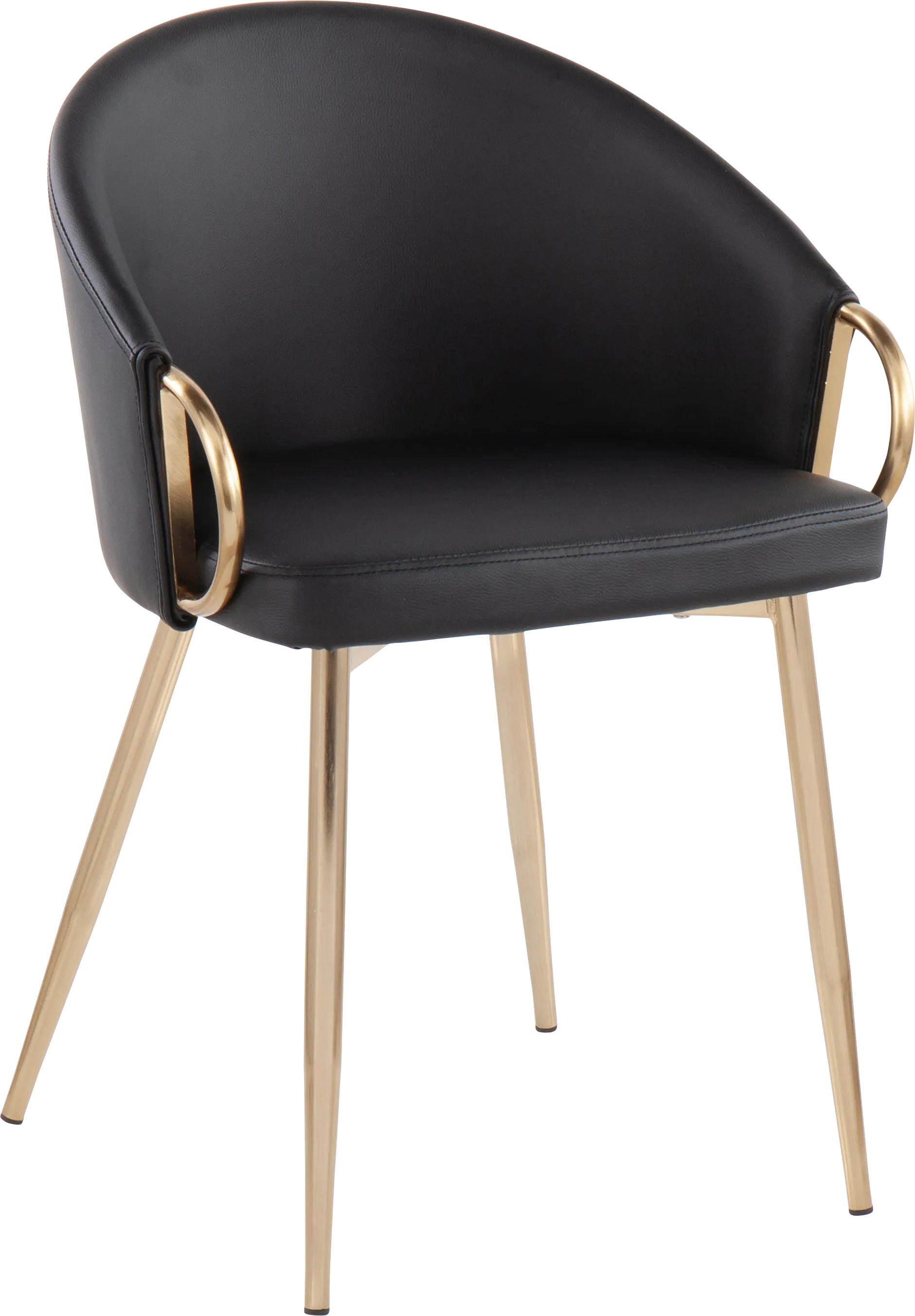 Cherlyn Black Gold Side Chair - Image 1