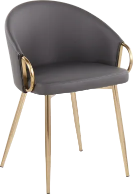 Cherlyn Gray Gold Side Chair