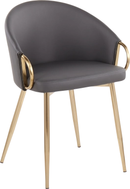 Cherlyn Gray Gold Side Chair